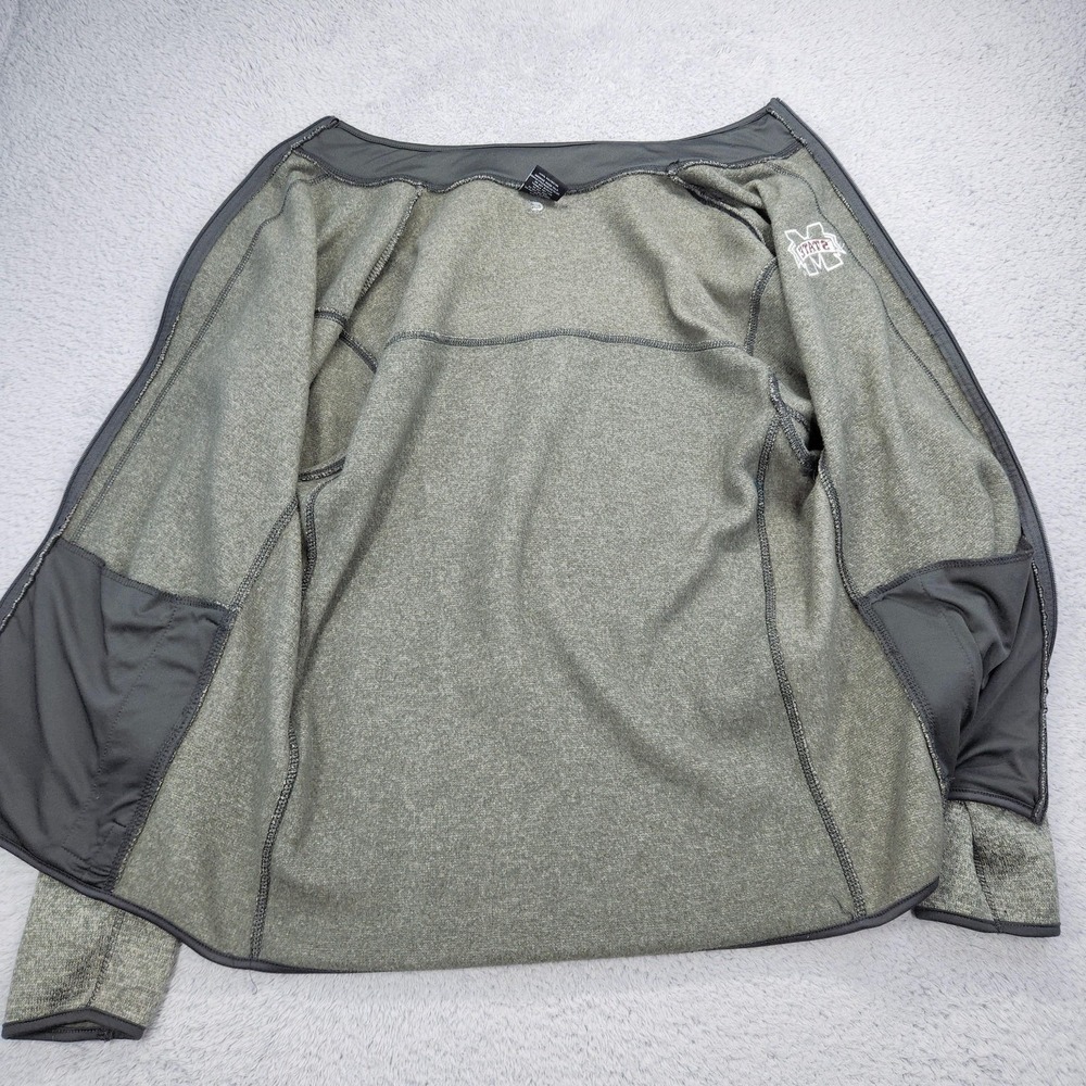 Mississippi State Bulldogs Jacket Mens XL Gray NCAA Football Full Zip Colosseum - Picture 12 of 14